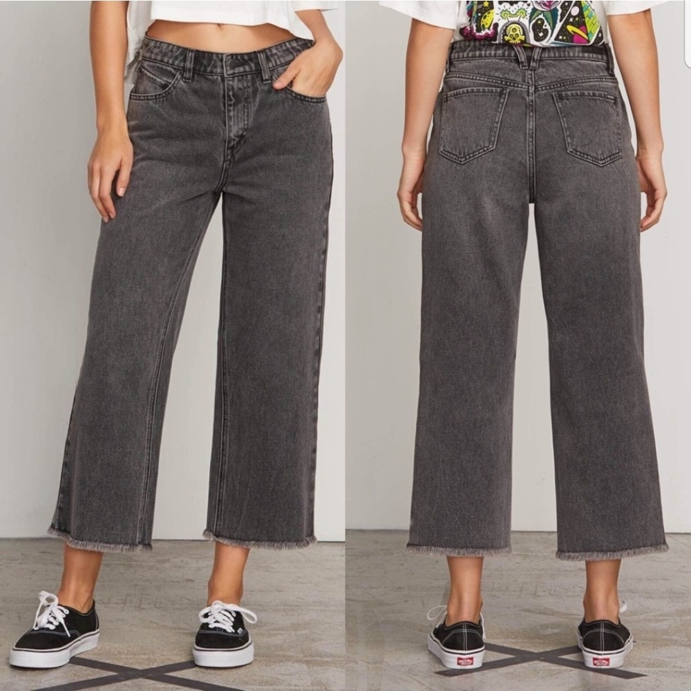 NWT volcom brand wide leg crop jeans high & dry